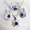 Blue Zirconia Women’s Jewelry Set