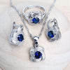 Blue Zirconia Women’s Jewelry Set