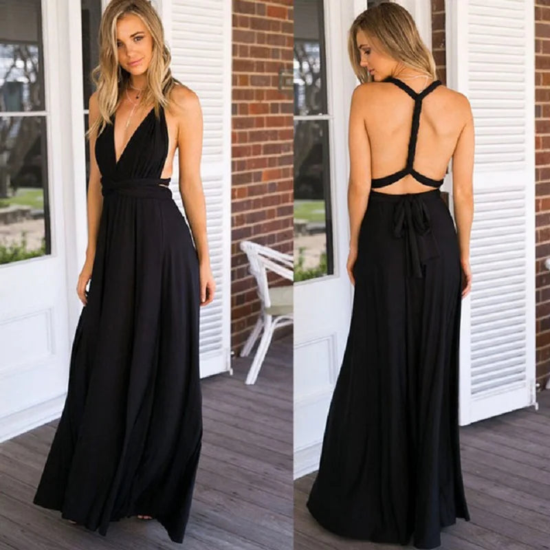 Sexy Women Multiway Wrap Convertible Boho Maxi Dress