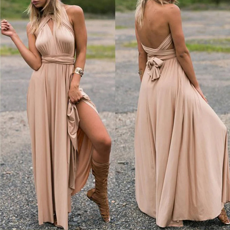 Sexy Women Multiway Wrap Convertible Boho Maxi Dress