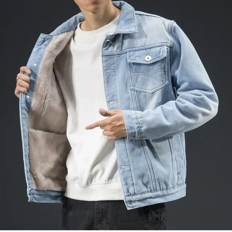 Denim Coat Men Thick Jackets