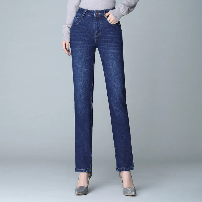 Winter Fleece Thicken Velvet Slim Pencil Jeans