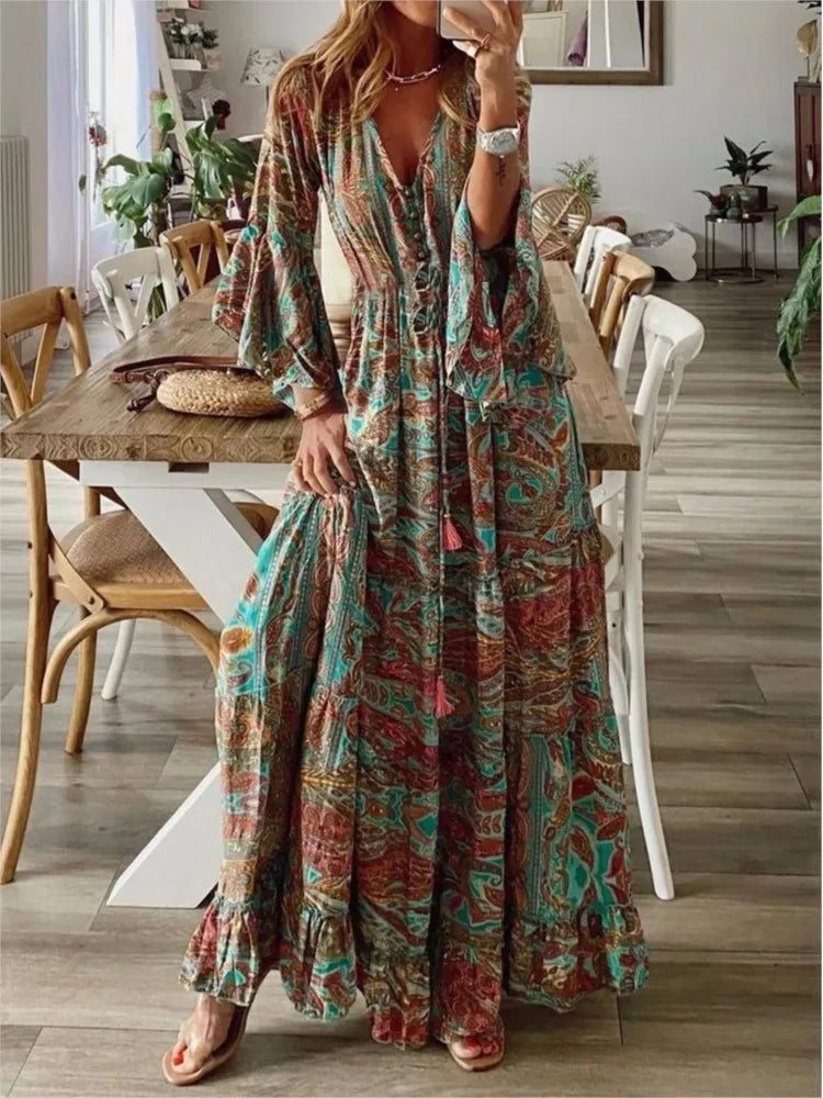 Women's Bohemian Beach Maxi Dress