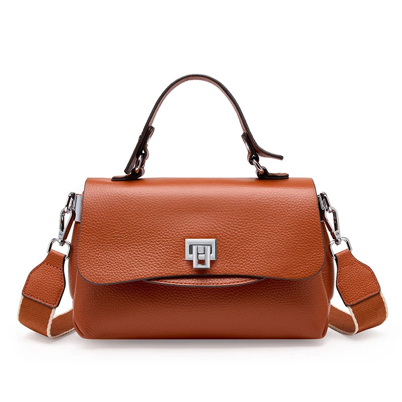 Zency Genuine Leather Top-Handle Bag