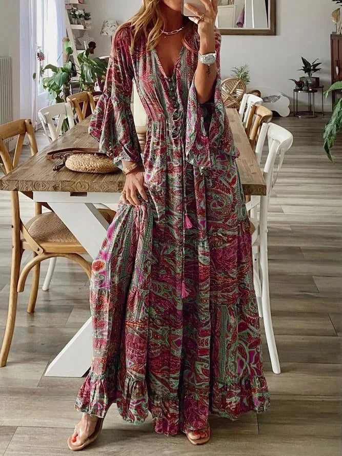 Women's Bohemian Beach Maxi Dress