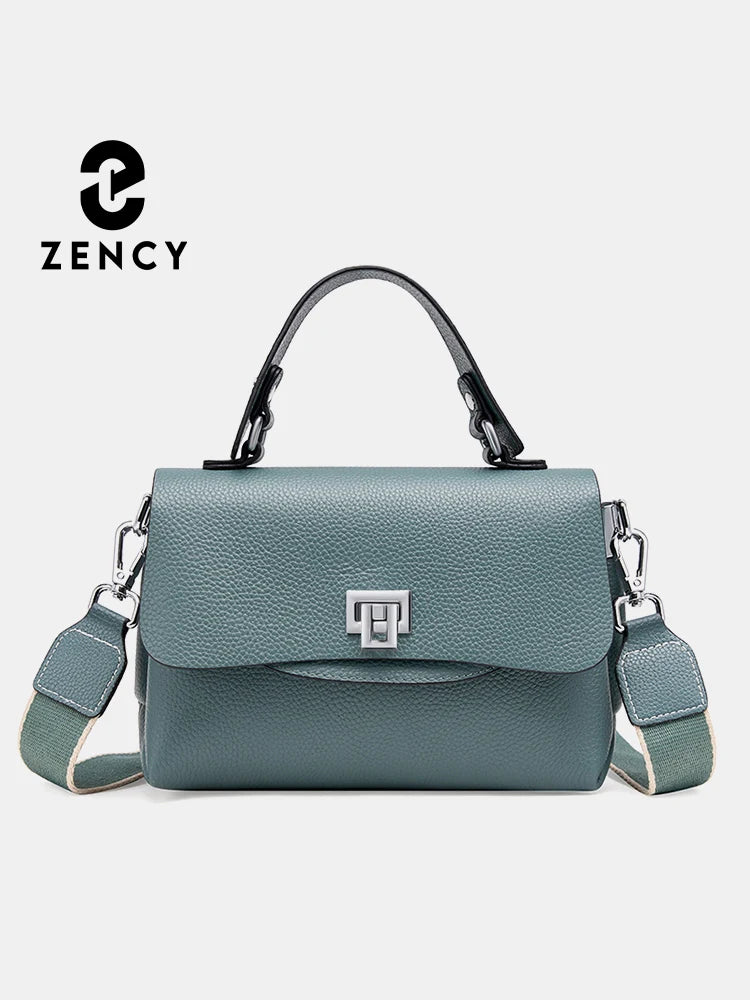 Zency Genuine Leather Top-Handle Bag