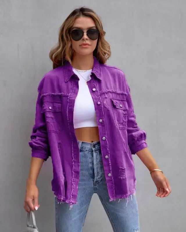 Autumn Winter Women's New Denim Jacket