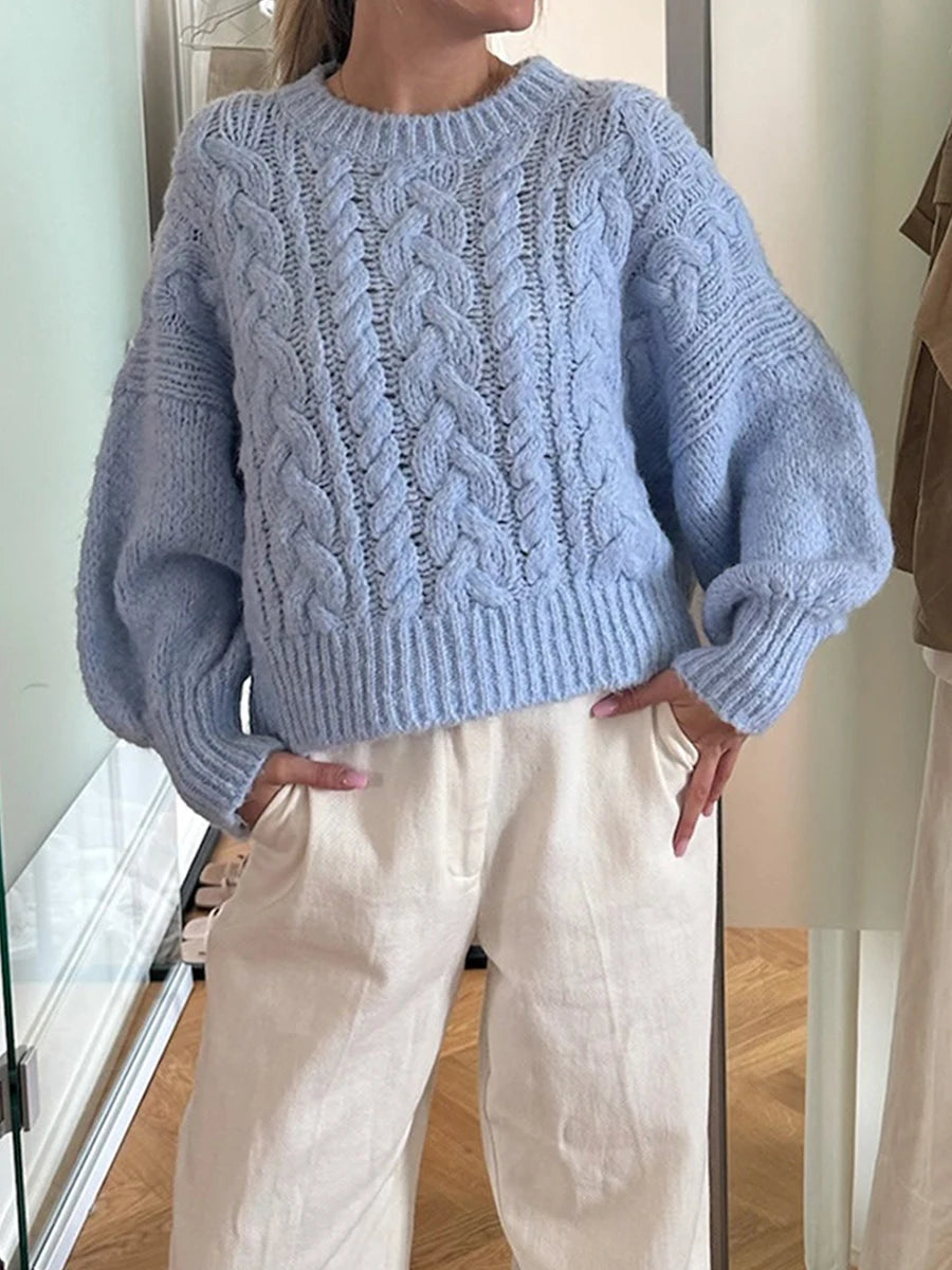 Women's Y2K Cable Knit Sweater