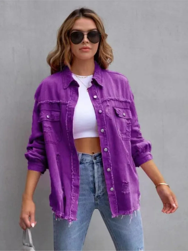 Autumn Winter Women's New Denim Jacket