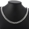 925 Sterling Silver Heavy Chain Bracelet and Necklace Set