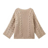 Women's Thick Line Big Twist Knitted Sweater